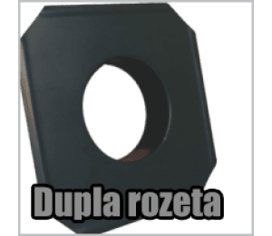 Crna čelična dimna dupla rozeta